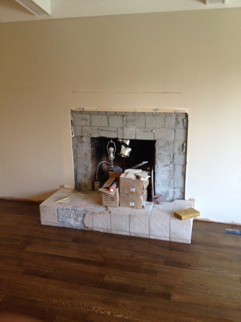 South Surrey fireplace before